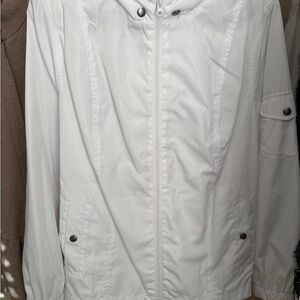 Women's White Hooded Jacket